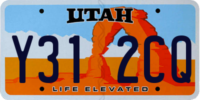 UT license plate Y312CQ
