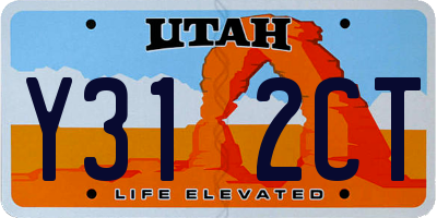 UT license plate Y312CT