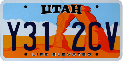 UT license plate Y312CV