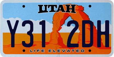 UT license plate Y312DH