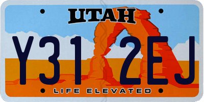 UT license plate Y312EJ