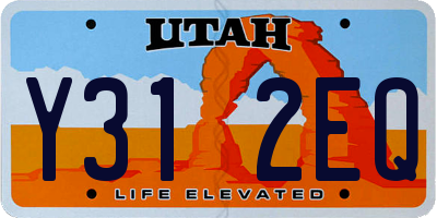 UT license plate Y312EQ