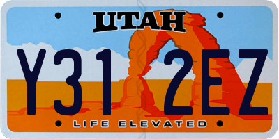 UT license plate Y312EZ