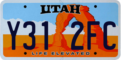 UT license plate Y312FC