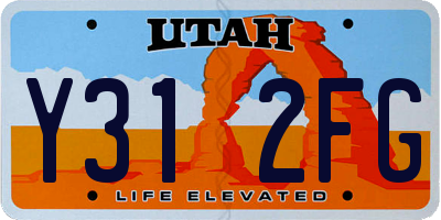 UT license plate Y312FG