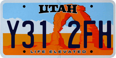 UT license plate Y312FH