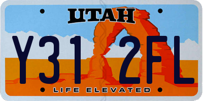 UT license plate Y312FL