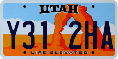 UT license plate Y312HA