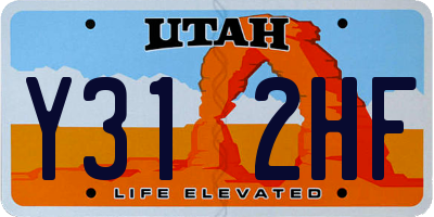 UT license plate Y312HF