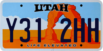 UT license plate Y312HH