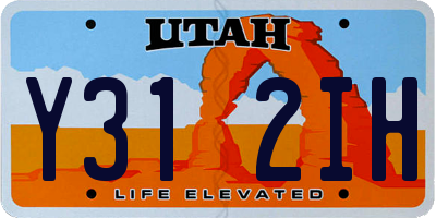 UT license plate Y312IH
