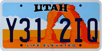UT license plate Y312IQ