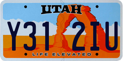 UT license plate Y312IU