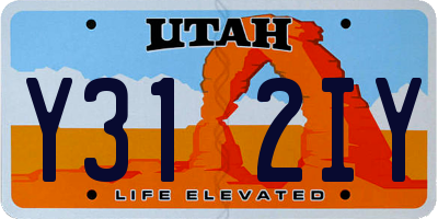 UT license plate Y312IY