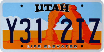 UT license plate Y312IZ