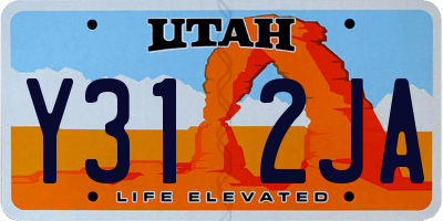 UT license plate Y312JA