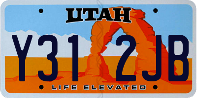 UT license plate Y312JB
