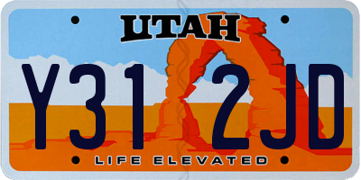 UT license plate Y312JD