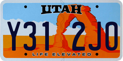 UT license plate Y312JO