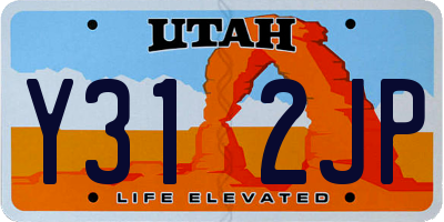 UT license plate Y312JP
