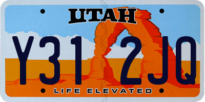 UT license plate Y312JQ