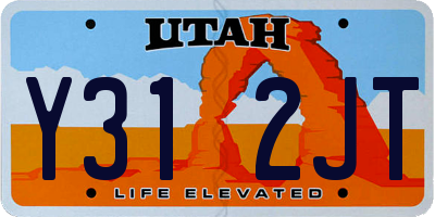 UT license plate Y312JT