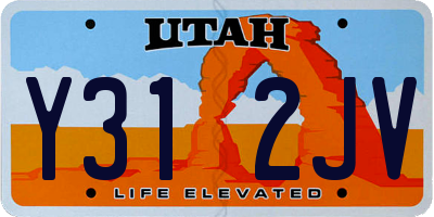 UT license plate Y312JV