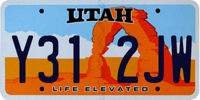 UT license plate Y312JW
