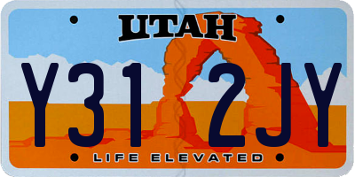 UT license plate Y312JY