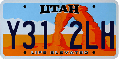 UT license plate Y312LH