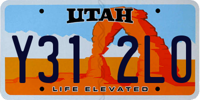 UT license plate Y312LO