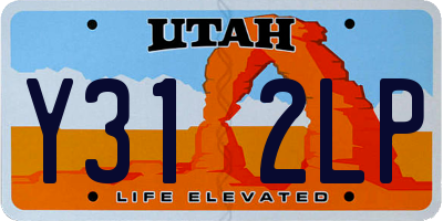 UT license plate Y312LP