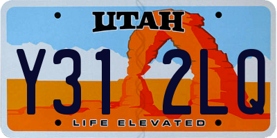 UT license plate Y312LQ