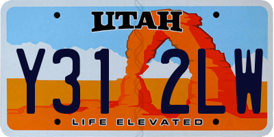 UT license plate Y312LW
