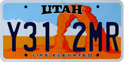 UT license plate Y312MR