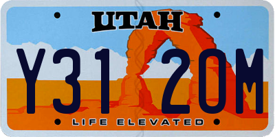 UT license plate Y312OM