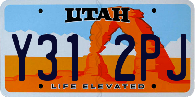 UT license plate Y312PJ