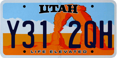 UT license plate Y312QH