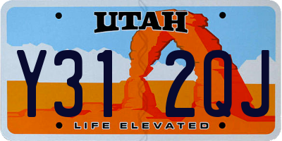 UT license plate Y312QJ