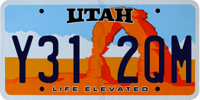UT license plate Y312QM