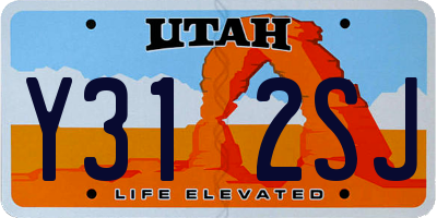 UT license plate Y312SJ