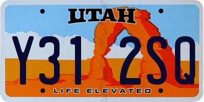 UT license plate Y312SQ