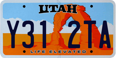 UT license plate Y312TA