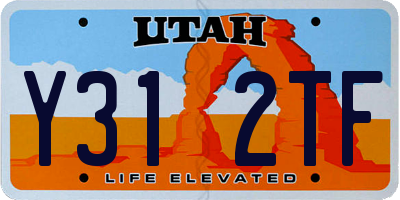 UT license plate Y312TF
