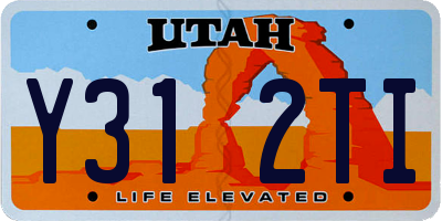 UT license plate Y312TI
