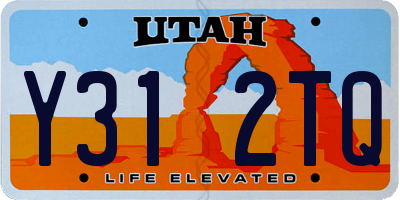 UT license plate Y312TQ