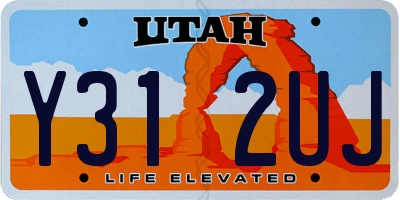 UT license plate Y312UJ
