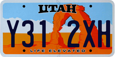 UT license plate Y312XH