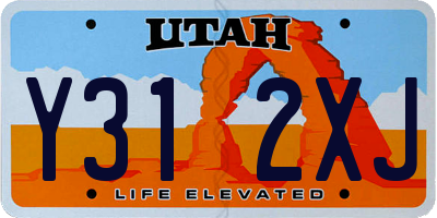 UT license plate Y312XJ