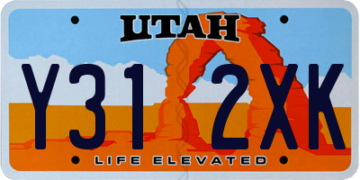 UT license plate Y312XK